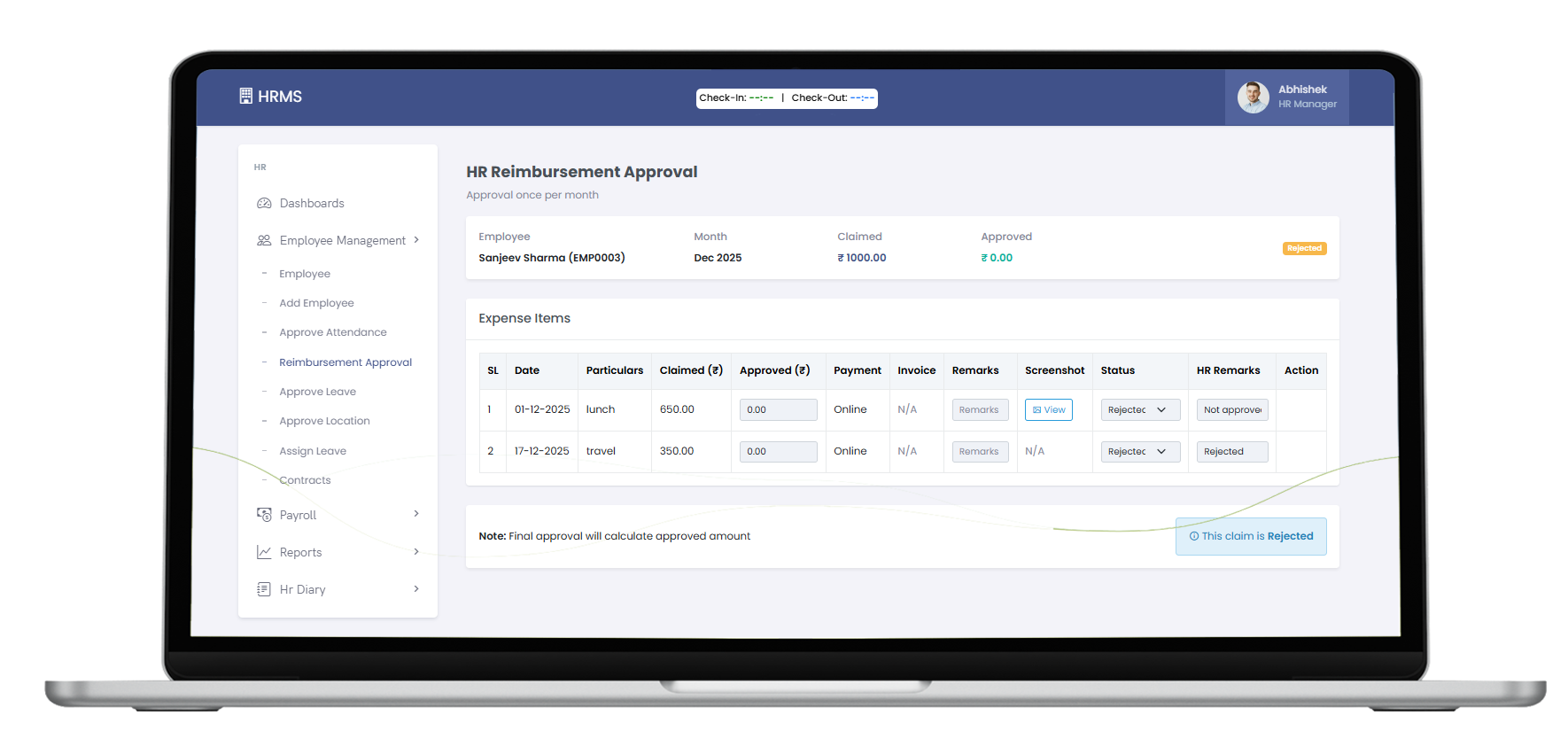 Reimbursement Approval Workflow