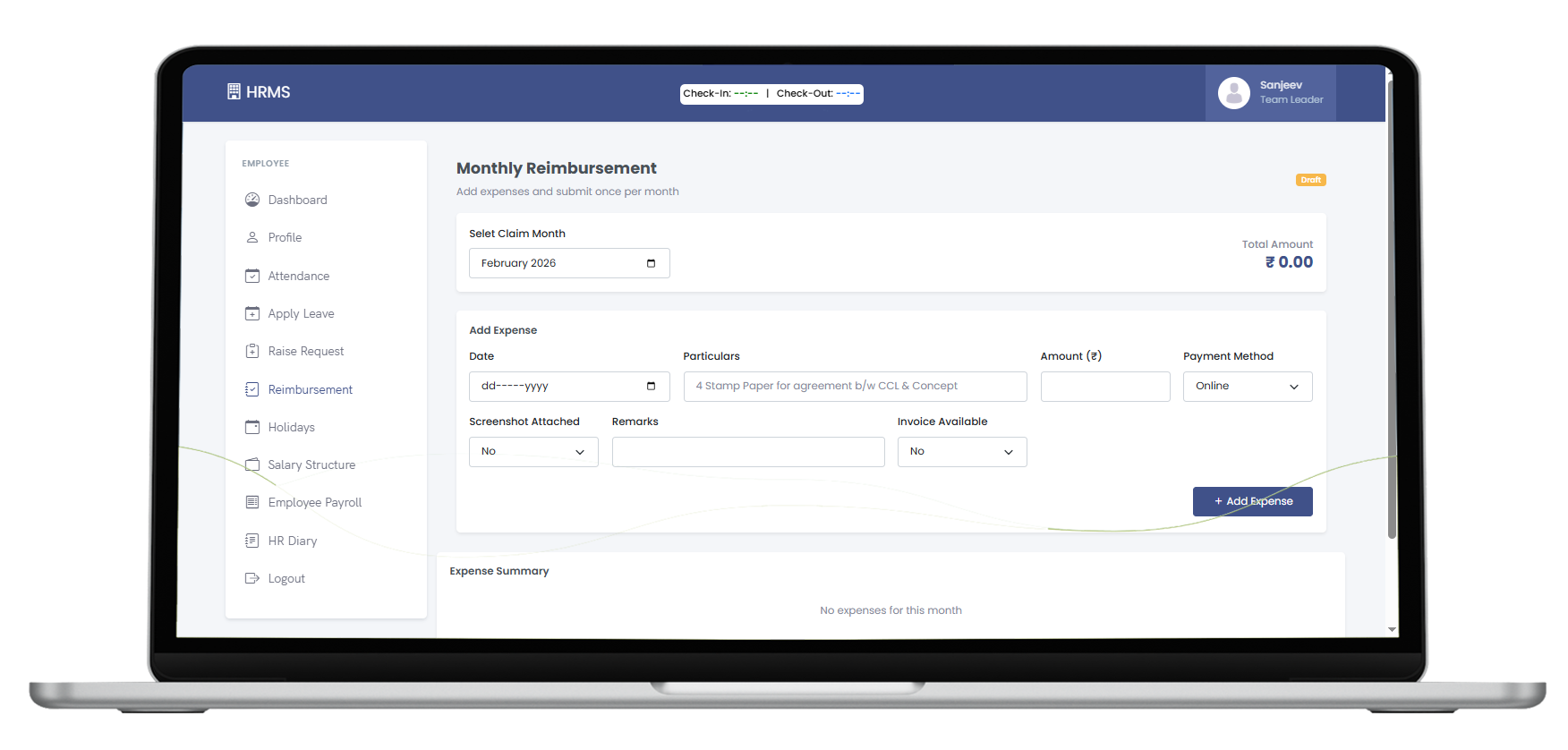 Reimbursement Dashboard Preview